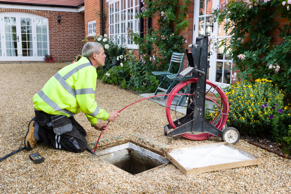 plumbing doing CCTV Plumbing Inspection